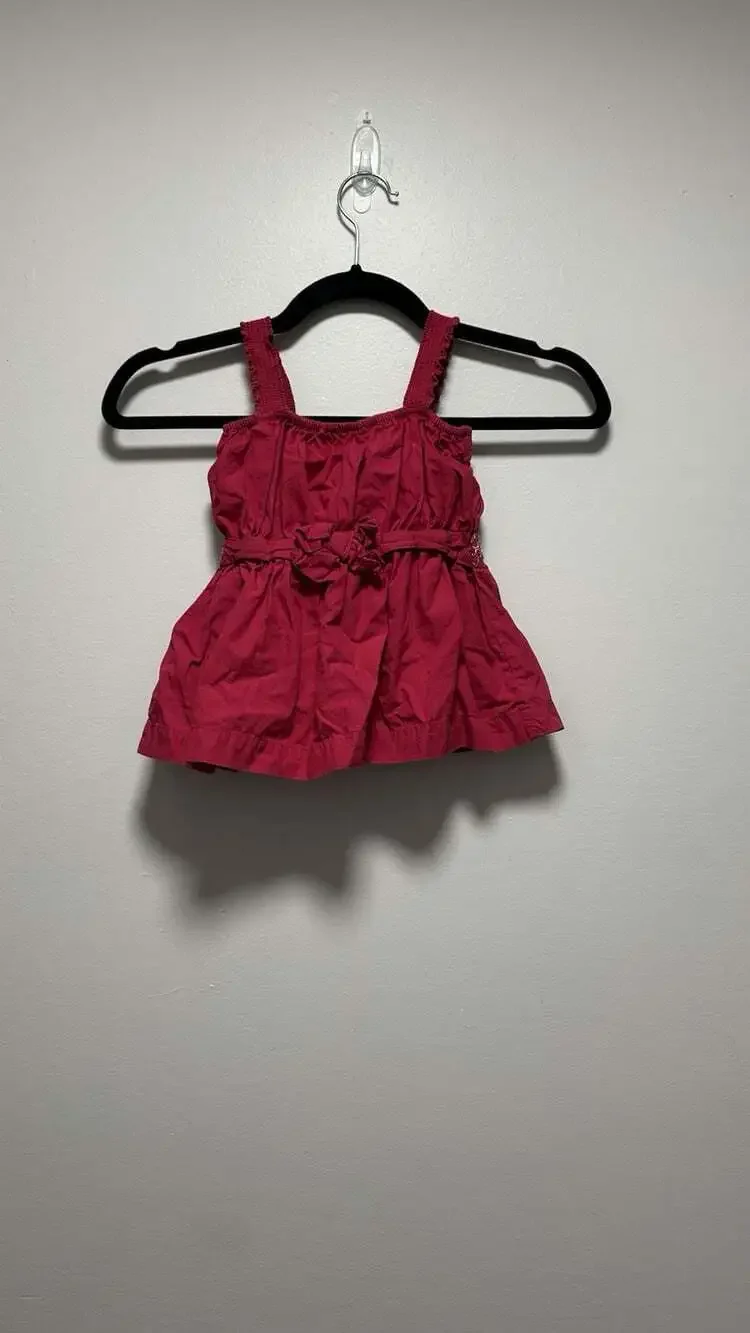 Gap Toddler 3T Y2K Vintage Girls Hot Pink Tank Top Shirt 100% Cotton